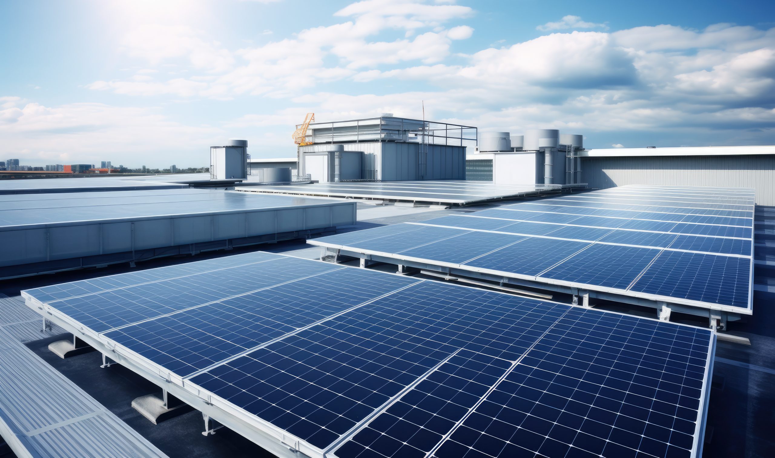 vecteezy solar panels on the roof of a modern building alternative 33108157